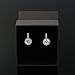 Platinum Plated Cubic Zirconia Pave Setting Halo Drop Earring, Cubic Zirconia Stud Earrings (Platinum Plated 1CT Round Cut)