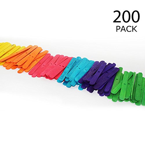 Beakaroos Popsicle Sticks Bird Toy Kit for Small/Medium Birds - 200-Pack Parakeet Cockatiel Conure Parrotlet Lovebird Shredder - 1012 Popsicle Stick 200 Pack