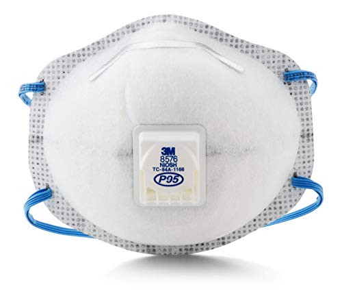 3M Particulate Respirator 8576, P95, with Nuisance Level Acid Gas Relief (Pack of 10)