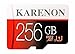 Karenon 256GB Micro SD SDXC Memory Card High Speed Class 10 with Micro SD Adapter(D49-KR256)