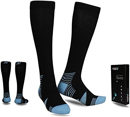 [UPGRADED] S4S Graduated Compression Socks for Fast Recovery and FEET PAIN - designed for Running, Fitness, other Sport Activities, Medical, Flights travel, Pregnancy, Shin Splints. For Men and Women!