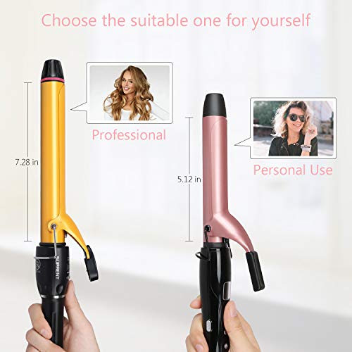 SUPRENT Curling Iron 1 inch with Ceramic Coating Barrel, 9 Adjustable Temperature Setting with Safety Lock, Auto Shut-Off for All Types of Hair (250â„‰ TO 410â„‰)