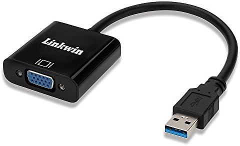 Linkwin USB 3.0 to VGA Adapter Converter, External Video Card, Multi-monitor Adapter, Support Max Resolution 1080p, for PC Laptop Windows 10/ 8.1/ 8/ 7/ XP (Black)