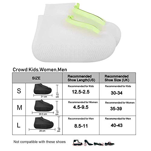 MATOP Silicone Waterproof Shoe Cover,Reusable No-Slip Rain Snow Boot Overshoes with Waterproof Zipper for Cycling,Camping,Fishing,Garden,Outdoor - Thumbnail 4