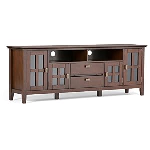 SIMPLIHOME Artisan SOLID WOOD Universal TV Media Stand, 72 inch Wide, Contemporary, Living Room Entertainment Center…