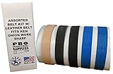 3/4 X 12 Replacement Belt Kit with Leather Honing Strop Belt fits Ken Onion Work Sharp W/ Premium Ceramic & Silicon Carbide Sharpening Sanding Abrasive in 120, 220, 600 & 1000 Grit
