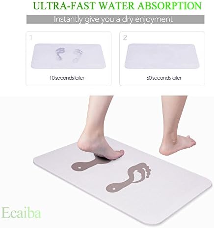 Bath Mat Diatomaceous Earth Bath Mat Natural Antibacterial Deodorant Anti-Slip Bathroom Mat (gray)