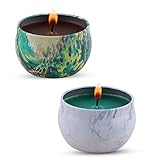 KitchenGynti Scented Candles, Candles with Tea Tree, Peppermint Scented, Soy Wax Candle for Stress Relief and Aromatherapy Votive Candles - 2 Pack