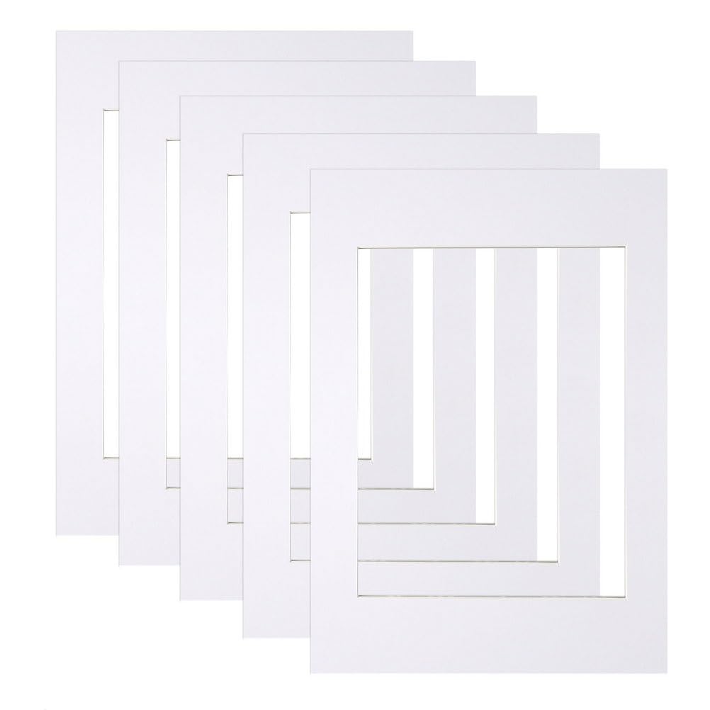 nuosen 10 Piece Picture Mounts,White Photo Mounts Frame Mounts A4 Picture Mounts Picture Mats for 6 x 8 inch Image