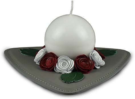 Centrotavola Natalizi Amazon.Centrotavola Natalizio Con Candela Fatto A Mano In Cuoio E Pelle Amazon It Casa E Cucina