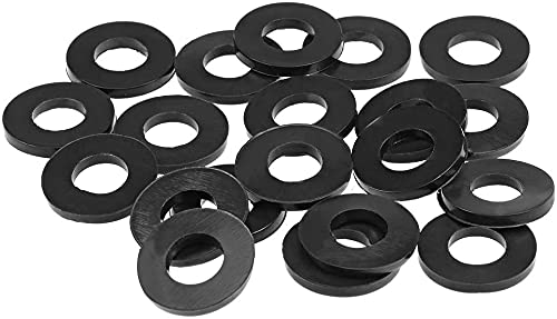 TERF® M16 Black Nylon Flat Washer M16 / 16mm ID (Hole) x 30mm OD x 3mm Thickness Flat Nylon Washers - Pack of 10