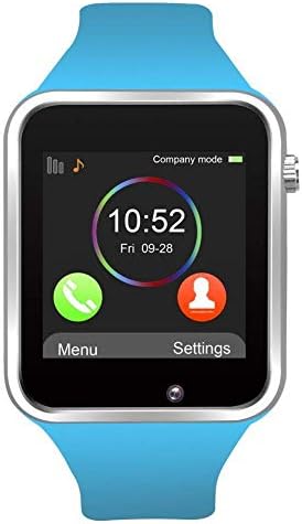Aeifond Smart Watch Bluetooth Smartwatch Touch Screen Wrist Watch Sports Fitness Tracker with Camera SIM SD Card Slot Pedometer Compatible iPhone iOS Samsung LG Android Men Women Kids (Blue)