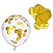 GOLF 15Pcs Gold Confetti Balloons 12Inches Party Balloons Filled with Gold Multicolor Confetti for Wedding or Party Decorative And Proposal