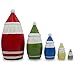 BestPysanky Set of 5 Multicolor Santa Wooden Nesting Dolls 5.5 Inches