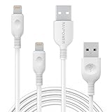 iPhone Cables RAVPower 2-Pack 3ft 6ft MFi Certified Lightning Cable Compatible with iPhone X Xs Max XR iPhone 8 8plus 7 6 6S 6 Plus, iPhone SE 5S, iPad Mini and More