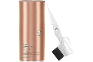 BlondMe Lightener 9+ Bond Enforcing Premium Dust-Free Bleach Powder XXL 900 grams and M Hair Designs Tint Brush/Comb (Bundle 2 items)