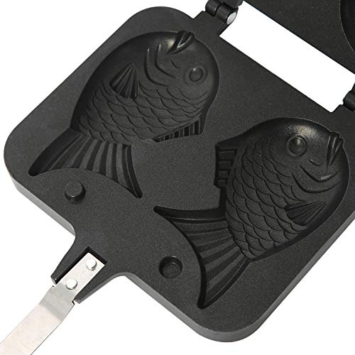Homend Taiyaki Fish Shape Cake Pan Waffle Cake Maker Pan FishShaped Pancake Double Pan Mold