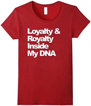 Womens Loyalty and Royalty Inside My DNA Hip-Hop Rapper T-Shirt Medium Cranberry