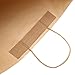 Road 16x6x12 inches Large Kraft Brown Paper Bags with Handles, Shopping, Grocery, Mechandise, Party Bags (50)