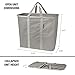 CleverMade Collapsible Laundry Tote, Large Foldable Clothes Hamper Bag, LaundryCaddy CarryAll XL Pop Up Storage Basket with Handles, Grey
