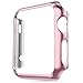 ICE FROG iWatch Series 1 Case, Electroplate Metal Plated PC Slim Hard Protective Bumper HD Screen Protector Full Coverage Case Cover Shell for Apple Watch 38mm - Rose Gold