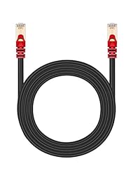 SNANSHI Cable Ethernet Cat 7, CAT 7 LAN Cable de red RJ45 Patch Cable STP Gigabit 10 100 1000Mbit s con cable chapado en oro para Switch Router Módem Patch Panel