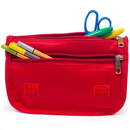 Personalised-School-Pencil-Case-Tractor-Farm-Stationary-Bag-Boys-ST176-Red