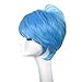 Yuehong Blue Short Wavy Fashion Hair For Adult Anime Cosplay Costume Hair Party Wig Hot Sale