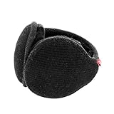 Surblue Unisex Ladies Warm Knit Mink Cashmere Winter Pure Color Earmuffs with Fur Earwarmer, Adjustable Wrap