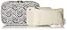 Simplily Co. Jewelry & Accessories Travel Organizer Bag Case (White & Black Paisley Print Exterior & Beige Interior)