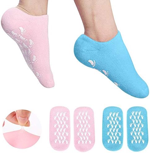 MR WorldShop Premium Moisturize Spa Socks Repair Cracked Skin Treatment Gel Soft Moisturizing Feet Socks Gel Silicone Gel Booties SPA Insoles