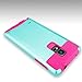 Note 4 case, Samcore Hybrid 2 in 1 Dual Layer Rugged Shockproof Case for Samsung Galaxy Note 4 case Cover (SkyBlue/Pink)