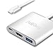AuKing USB C Digital AV Multiport Adapter,USB 3.1 Type C hub to HDMI 4K UHD,USB 3.0 and USB C Charging Port for New Apple MacBook Chromebook Pixel and More USB C Devices