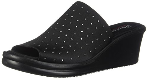 Skechers Cali Women's Rumblers-Silky Smooth Slide Sandal, black 17, 7 M US
