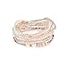 5 PACK (50pcs) Multilayer Bohemian Beaded Bangle Bracelet Crystal Charm Stretch Beach 10 PCS / Pack Set Boho Jewelry for Women Men Link Wrist Chain