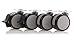 Katu BK-GB6505-28 Set of 4 Furniture Swivel Plate Caster with Brake for hardwood floors, Diameter 2 9/16