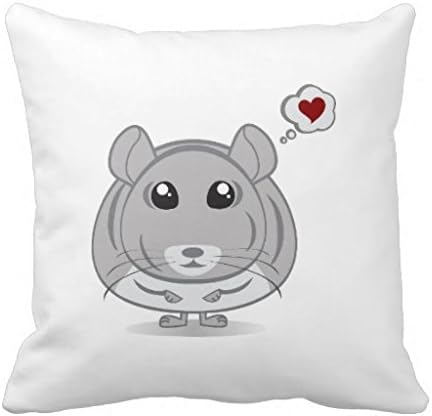 Home Decor Pillow Cover Chinchilla Love Thought Bubble Throw Pillow Case for 20x20 inches