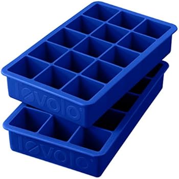 Tovolo Perfect Cube Ice Mold Trays, Sturdy Silicone, Fade Resistant, 1.25