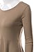 Doublju Round Neck Flared Skater Tunic Dress (Plus size available)