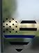 Thin Blue Line Heart Vinyl Decal for Home or Car - Looks Great on Motorcycles, Laptops, Windows Also! High Quality Vinyl. (Black with Blue Line)