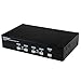 StarTech.com 4-Port KVM Switch for DVI Computers - 1U Rack-Mount KVM Switch with Audio - DVI KVM switch -2 port - 1U , TAA (SV431DVIUA)