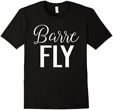 Men's Barre Fly Workout Method Tee Shirt Yoga Ballet Exercise Fun Large Black