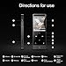 MP3 Player with Bluetooth, Portable Mp3 Player with FM Radio with Headphones,HiFi Metal Audio Player with Voice Recorder,Touch Button Music Player, Expandable 128GB TF Card,2.4 Inch,Sliver (s8-8gb)