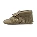 Mejale Baby Shoes Soft Sole Leather Crawling Moccasins Infant Toddler Crib Slippers(3-6 Mos./4.5in, Khaki)