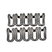 10PCS Clothes Hanger Link Mini Creative Flocking Hook Closet Organizer (gray)
