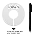 Blulu Clothing Rack Size Dividers Round Hangers Dividers 50 Pack with 1 Piece Marker Pen