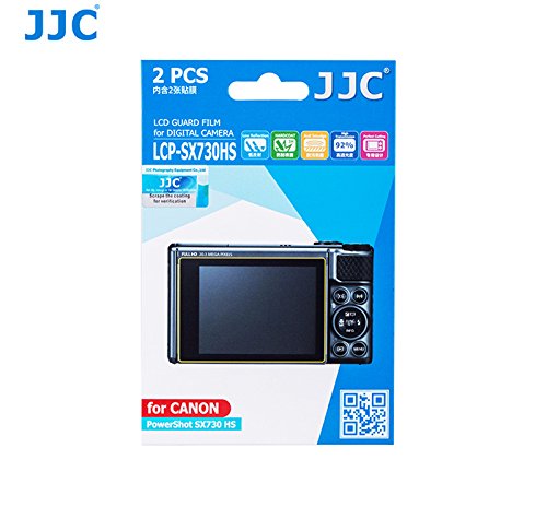 JJC LCP-SX730HS LCD Guard Film Screen Protector (2 Kits) for CANON PowerShot SX730 HS