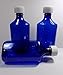 Graduated Oval 2 Ounce Cobalt Blue RX Medicine Bottles and Caps Package of 10 Pharmaceutical Grade