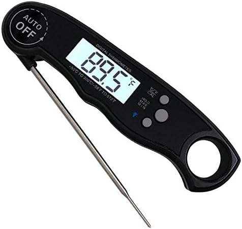Meat Thermometer,Camkey Digital Instant Read Food Cooking Thermometer for Kitchen, BBQ, Grilled Meat, Baby-Formula (Black)