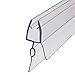 Frameless Shower Door Bottom Seal，Shower Door Bottom Sweep with Drip Rail for 1/4-Inch Glass, 36-Inch